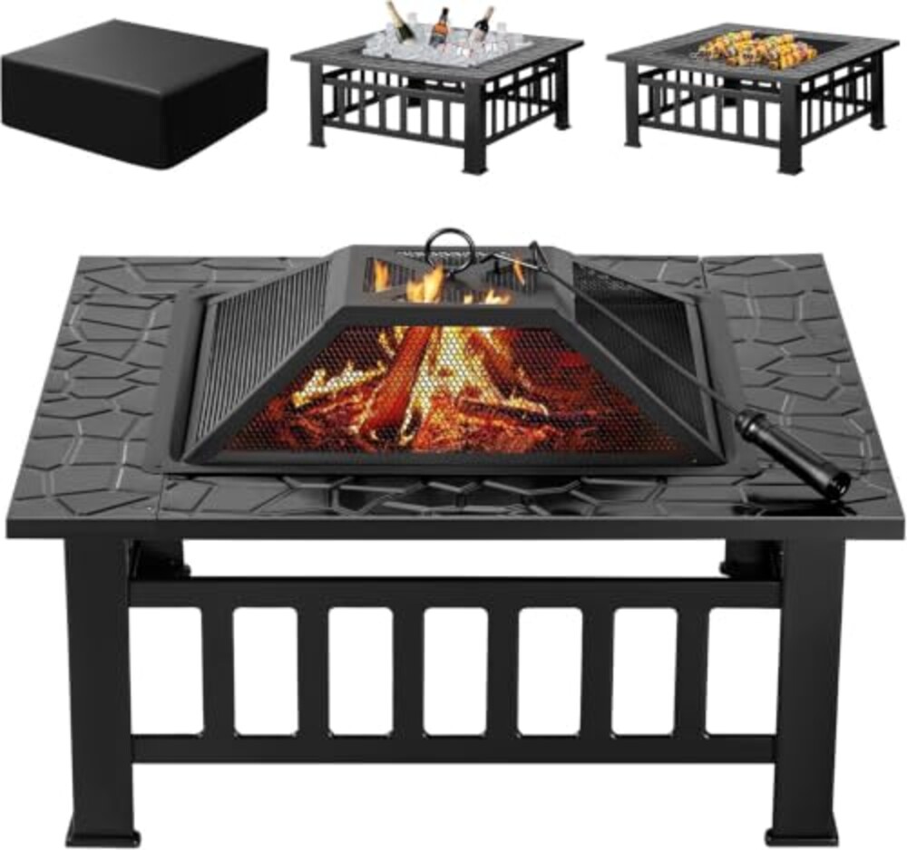Devoko Outdoor Fire Pit, 32 Inch Firepit