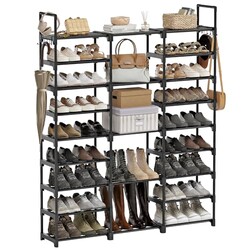 WOWLIVE 9 Tier 3-Column Shoe Rack, 50-55
