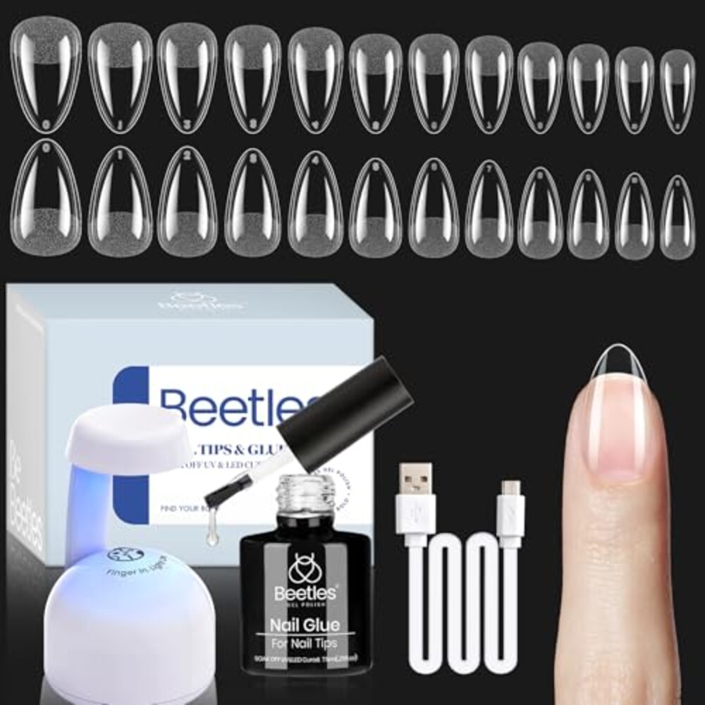 Beetles Gel Nail Kit Etch-X, Almond Shor
