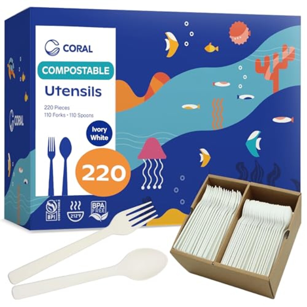 CORAL Ivory White Compostable Heavy Duty