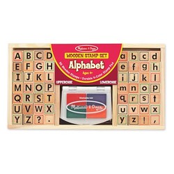 Melissa & Doug Wooden Alphabet Stamp Set