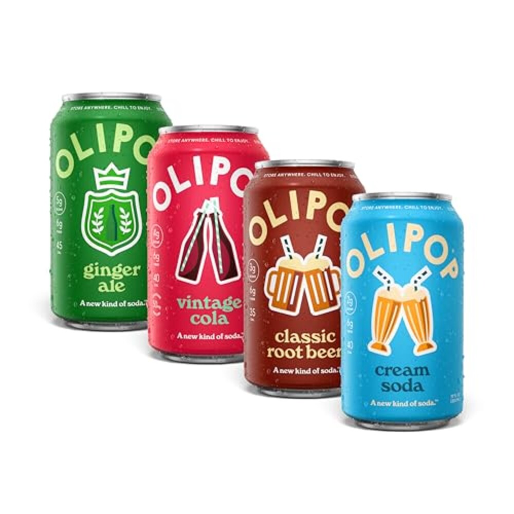 OLIPOP 6g Fiber Prebiotic Soda, Classic