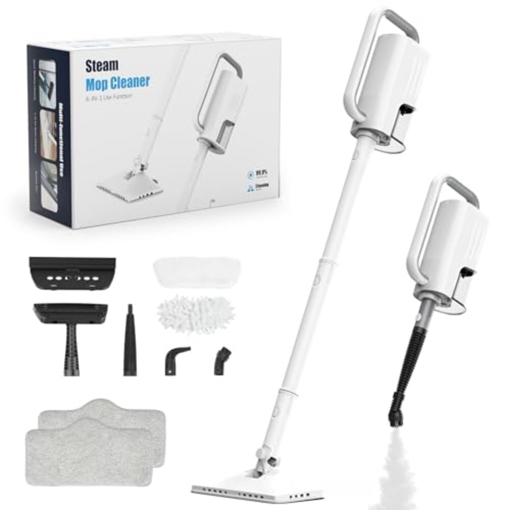 6-in-1 1200W Rotatable Steam Mop, Multi-