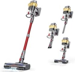 Cordless Vacuum Cleaner, 75Mins 650W 55KPA Powerful Suction Stick Vacuum | Self-Standing and Touch Screen, Lightweight, Anti-Tangle Wireless Vacuum Cleaners for Home, Carpet, Hardwood Floor, Pet Hair
