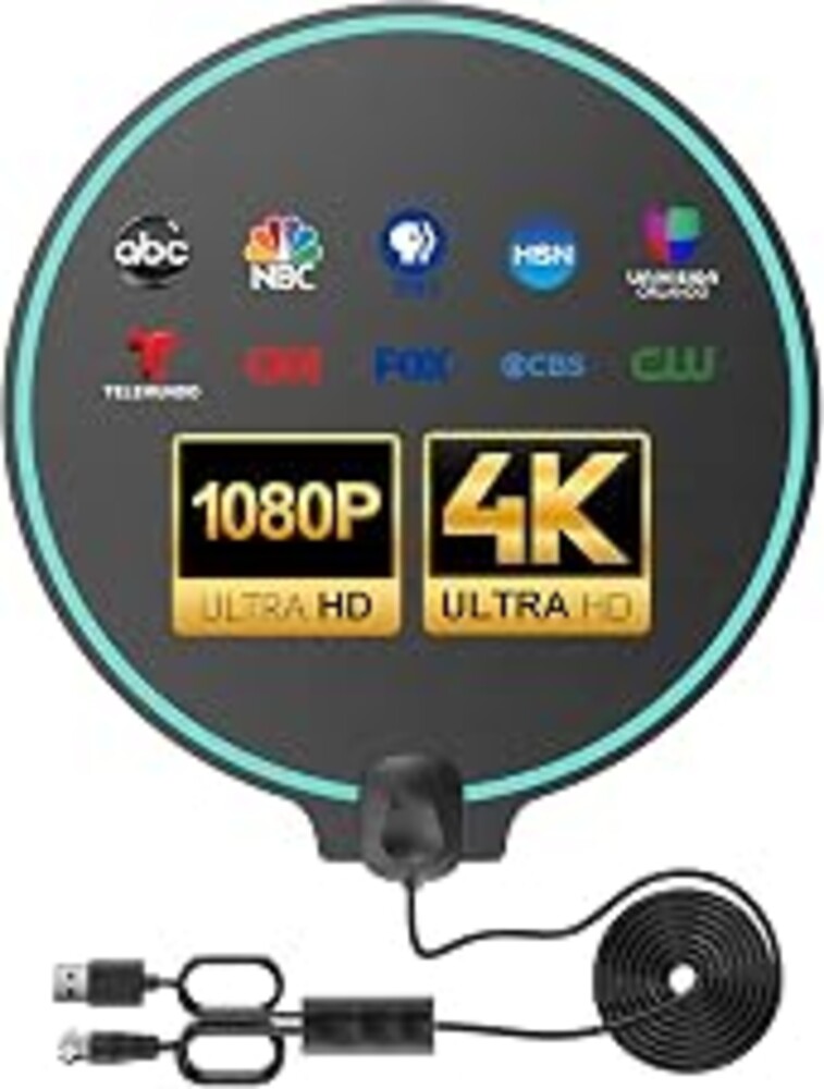 TV Antenna for Smart, Digital Antenna with 360° Signal Reception for Local Channels 4K HD