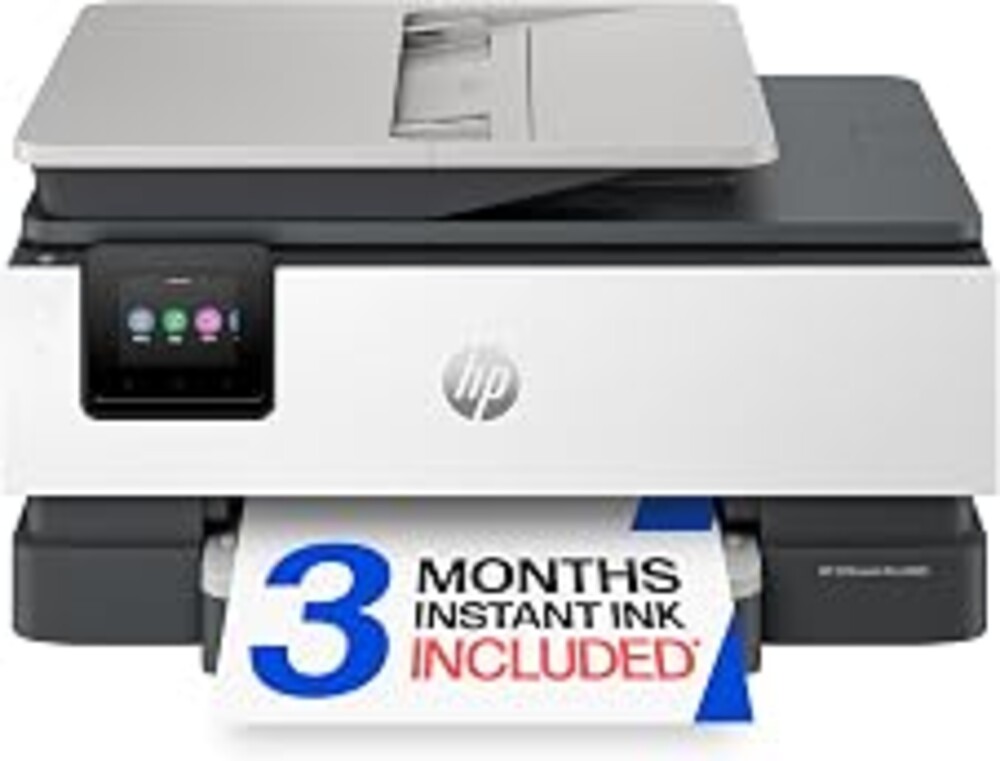HP OfficeJet Pro 8125 Wireless All-in-One Color Inkjet Printer, Print, Scan, Copy, ADF, Duplex Printing Best-for-Home Office, 3 Month Trial of Instant Ink Included, AI-Capable (C2VJ4A)