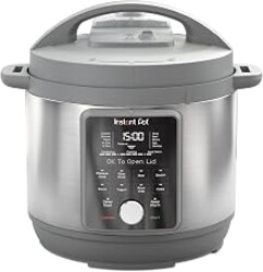 Instant Pot 6 Qt 9-in-1 Electric Pressure Cooker, WhisperQuiet | Slow cooks, makes rice, steams, sautés, makes yogurt, keeps food warm and sterilizes, with an app featuring 800+ recipes.