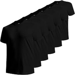 BAMBOO COOL Men's Undershirts Moisture Wicking Crewneck T Shirts 6 Pack | Breathable Stretch Soft Tees for Men, Soft & Durable, Comfortable Fit, Cooler, Casual Wear, Multiple Colors, Lightweight, Gym