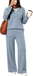 WIHOLL 2 Piece Sets for Women Casual Fall Outifts Lounge Set Matching Sets