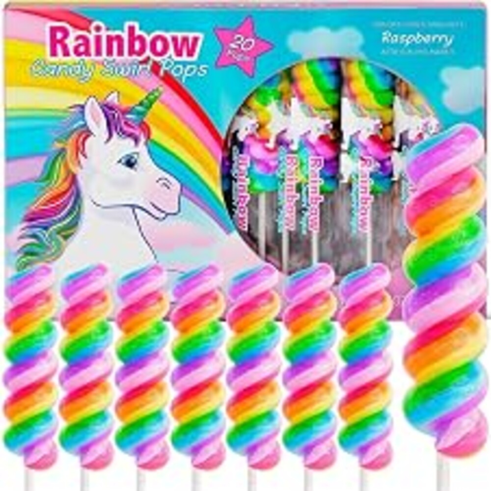 Unicorn Lollipops Individually Wrapped 20pk – Unicorn Party Favors | Individually Wrapped Unicorn Candy, Unicorn Party Favors, Goodie Bag Fillers, Rainbow Party Candy