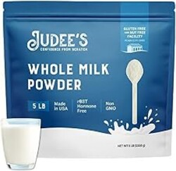 Judee's Gluten Free Whole Milk Powder - Emergency & Travel Friendly for Emergency Supplies - Dried Powdered Milk Bulk for Baking & Cooking - Gluten-Free & Kosher Certified - 80 Oz