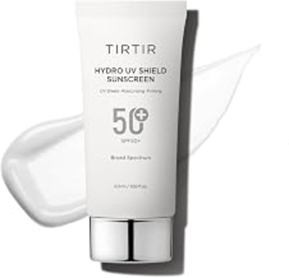 TIRTIR Hydro UV Shield Sunscreen | SPF 50+ Broad Spectrum UVA UVB Korean No White Cast Face Sun Protection, 1.69 Fl Oz