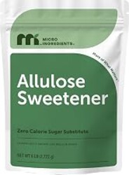 Micro Ingredients Allulose Sweetener, 6 lb, Zero Calorie | Plant Based | No Erythritol | No Aftertaste | Vegan Sugar Alternative | Great for Baking and Beverages | Keto Friendly