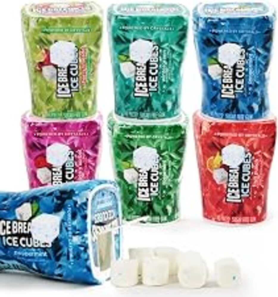 IceCubes Variety Pack, 6 Pack | Sugar Free Refreshingly Cool IceCubes Gum of Peppermint, Bubble Breeze, Spearmint, Cherry Limeade, Mint Crystal, assroted