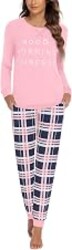Ekouaer Pajamas for Women Comfy Long Sleeve Jogger Set Lounge Pjs Set | Loungewear with Pockets for Daliy Wear, Sport, Shopping, Outifts