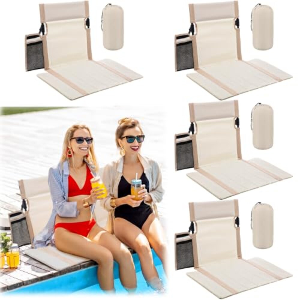 Karenhi 4 Pack Foldable Poolside Chairs