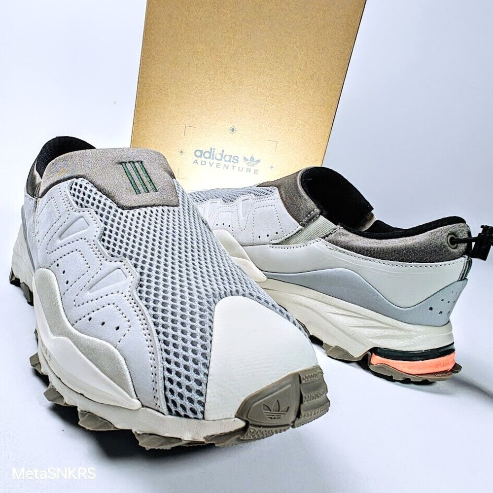 Adidas US 13 Men's Grey Aluminum Orange Outdoors Adventure Hyperturf  HQ6501 NIB