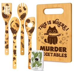 6Pcs Funny Black Cat Gifts Set Cutting B