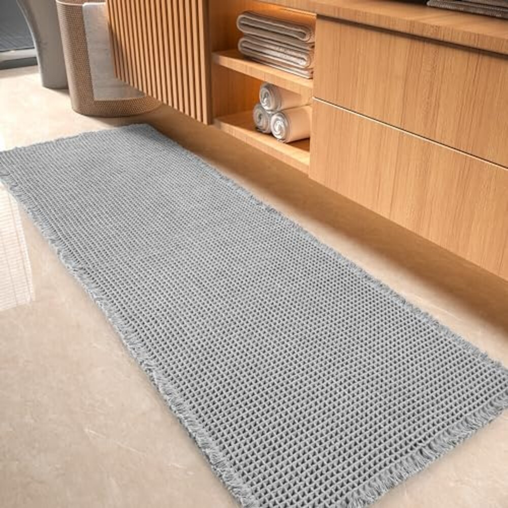 tchdio Waffle Bath Mat-Runner Rug, Super