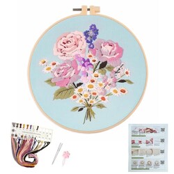 Silentsea Embroidery Kit, Floral and Nat