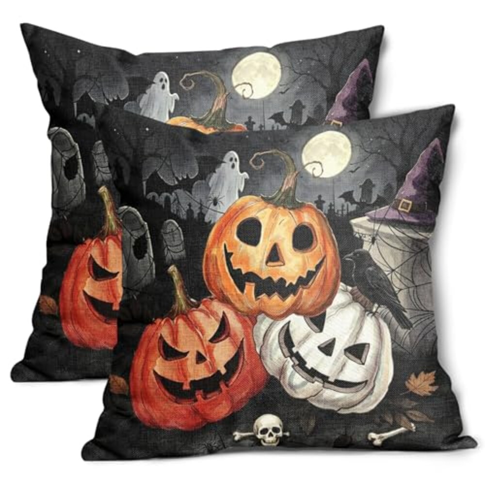Halloween Pumpkins Pillow Covers 18x18 I
