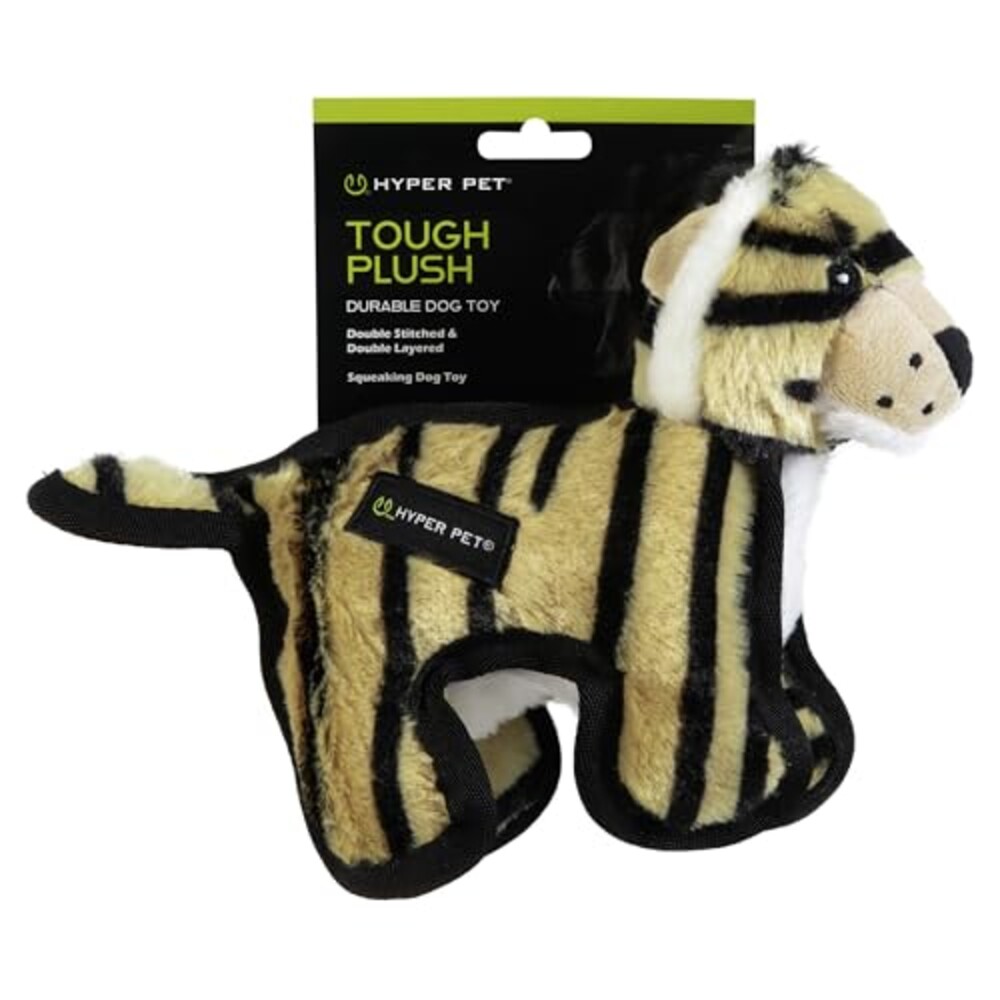 Hyper Pet Tough Plush Tiger Durable Dog