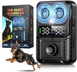 Automatic Bark Control Box, Smart Dog Bark Deterrent Device, Anti Barking Device for Dogs Stop Neighbor’s Dog Barking, Owl Design Ultrasonic Bark Silencer with 2X Emitters 50FT, Waterproof for Outdoor