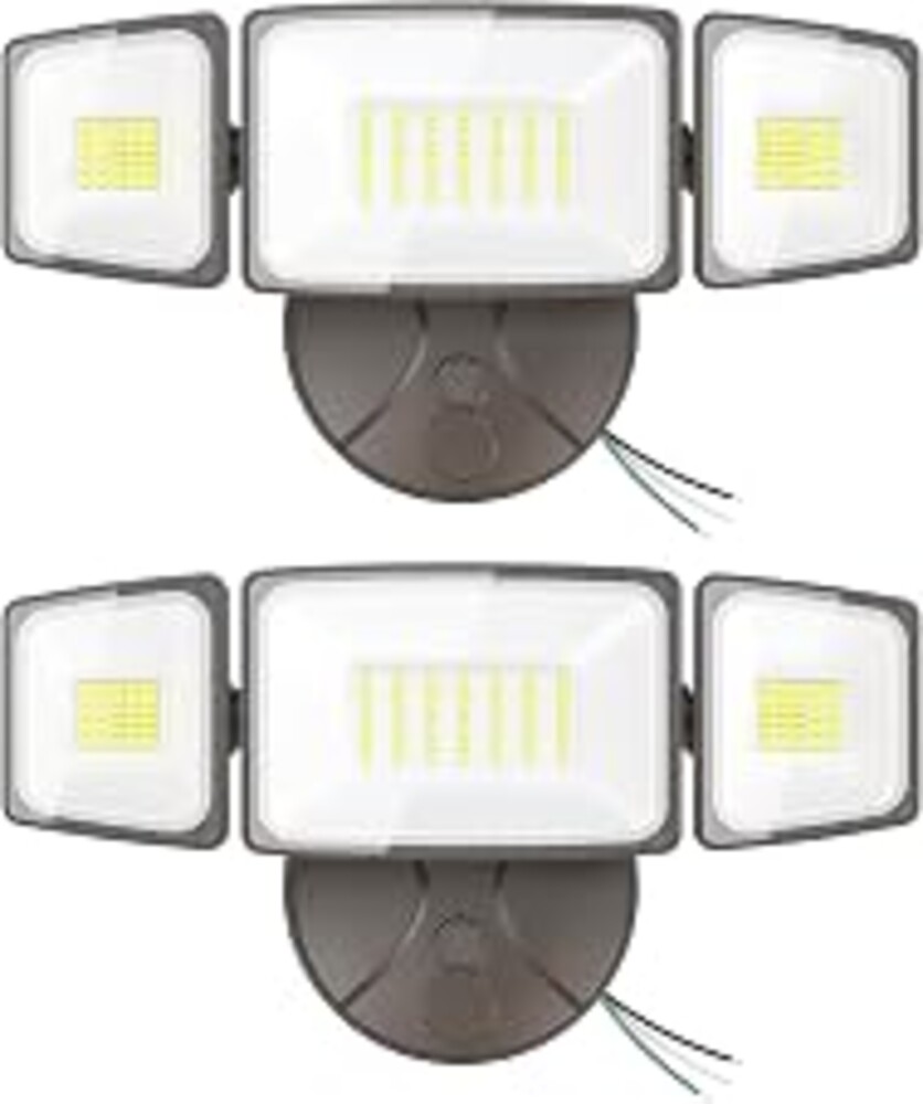Onforu 2 Pack 75W Flood Lights Outdoor, 7000LM LED Floodlights Switch Controlled, IP65 Waterproof Exterior Lighting Fixture with 3 Adjustable Heads, 6500K Security Light for Eave Garage Yard