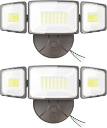 Onforu 2 Pack 75W Flood Lights Outdoor, 7000LM LED Floodlights Switch Controlled, IP65 Waterproof Exterior Lighting Fixture with 3 Adjustable Heads, 6500K Security Light for Eave Garage Yard