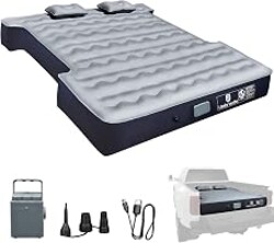 Umbrauto Truck Air Mattress for 5.5-5.8ft Full Size Short Bed, Self-Inflating Suede Surface Truck Camping Airbed for Pickup Tent Outdoor Travel Sleeping