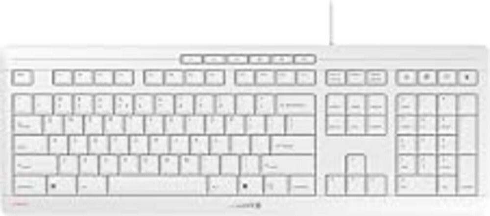 Cherry Stream Keyboard - Wired USB Keyboard - SX Scissors Mechanism - GS Approval - QWERTY – White (Renewed)