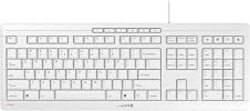 Cherry Stream Keyboard - Wired USB Keyboard - SX Scissors Mechanism - GS Approval - QWERTY – White (Renewed)