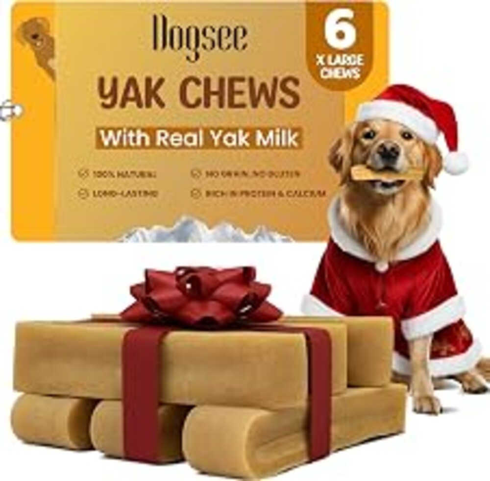 Dogsee Himalayan Yak Chews (XL - 6 Chews) | Yak Chews for Large Dogs | Dog Treats | Helps Joint Pain | Rawhide-Free