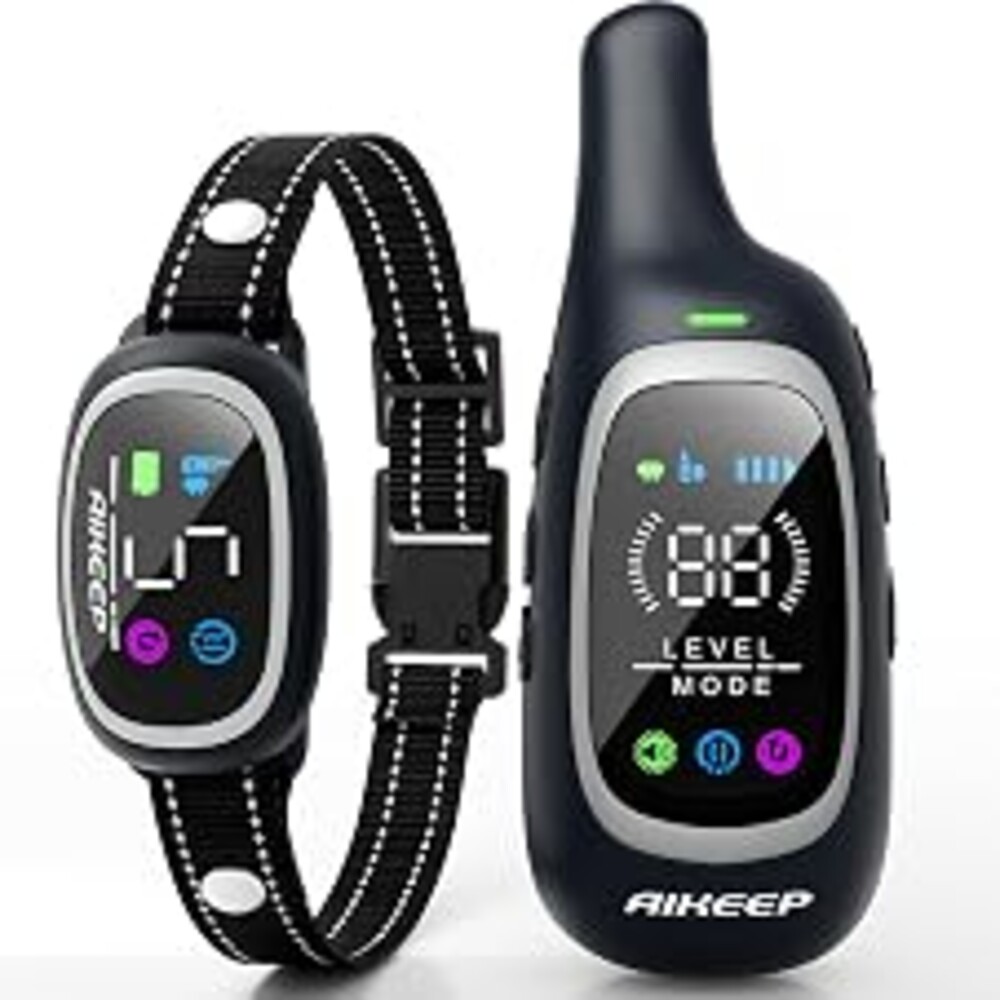 2-in-1 Dog Shock Collar and Bark Collar for Dogs – 3300FT Dog Training Collar with Remote, IP67 Waterproof e Collar with Anti-Bark/Beep/Vibration/Shock Modes for Small Medium Large Dog(8-120Lbs)