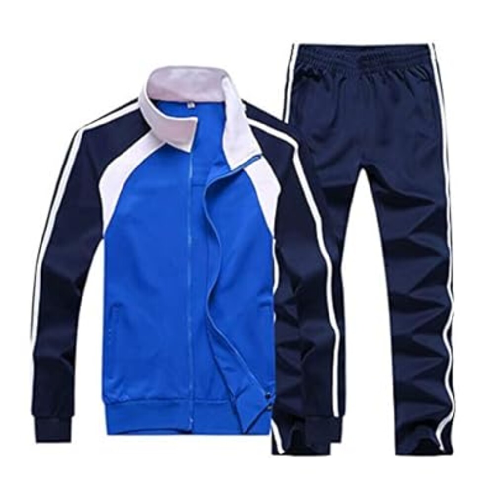 Sun Lorence Men's Athletic Running Tracksuit Set Casual Full Zip Jogging Sweat Suit