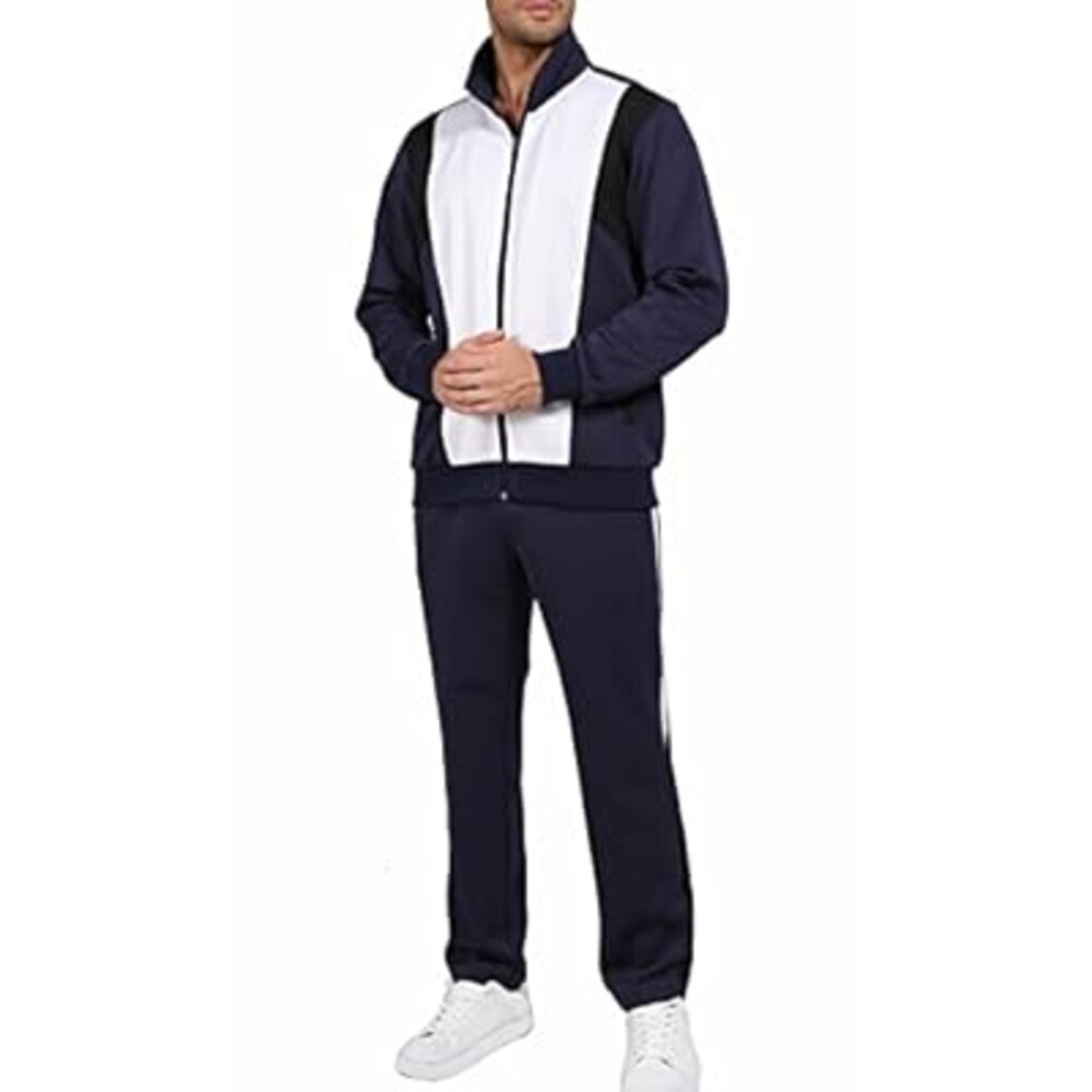 Sun Lorence Men's Tracksuits Casual 2 Piece Sweatsuits Set Full Zip Track Suits Mens Athletic Running Jogging Sweat Suits Men