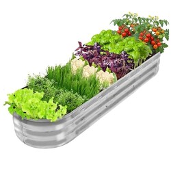 GADI 67-Inch Galvanized Raised Garden Be
