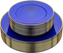 Hioasis 60 Pcs Blue Gold Plates for Part
