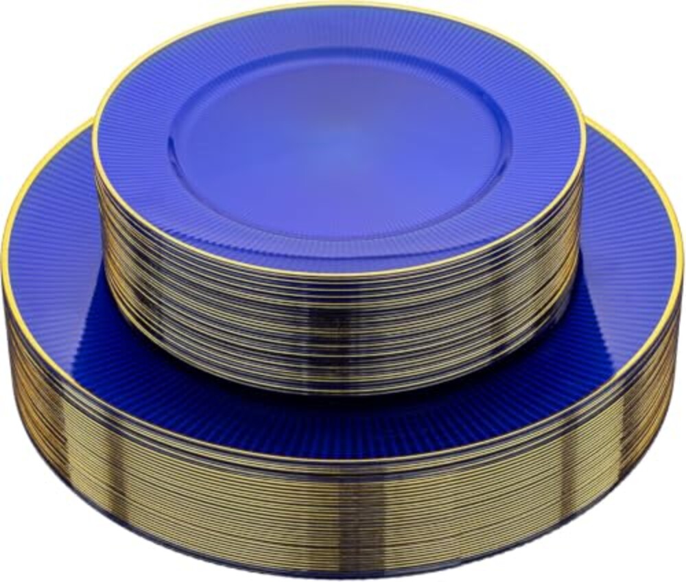 Hioasis 60 Pcs Blue Gold Plates for Part