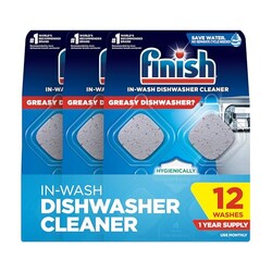 Finish Dishwasher Cleaner Tablets, Greas