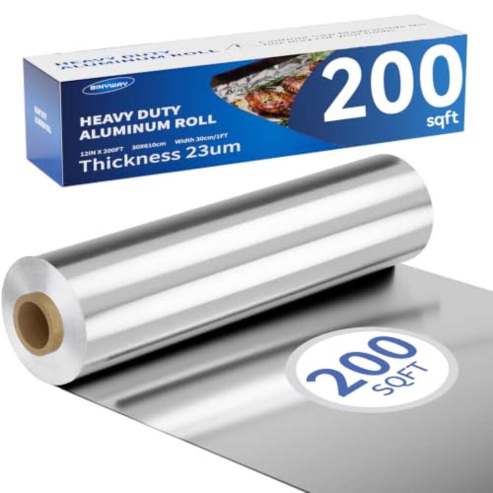 12inx200sqft Aluminum Foil Roll, 23 Micr