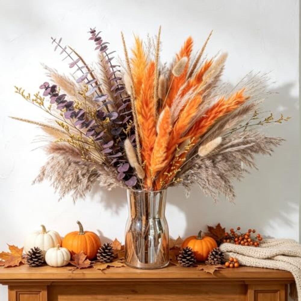 Boho Decor Pampas Grass and Eucalyptus B