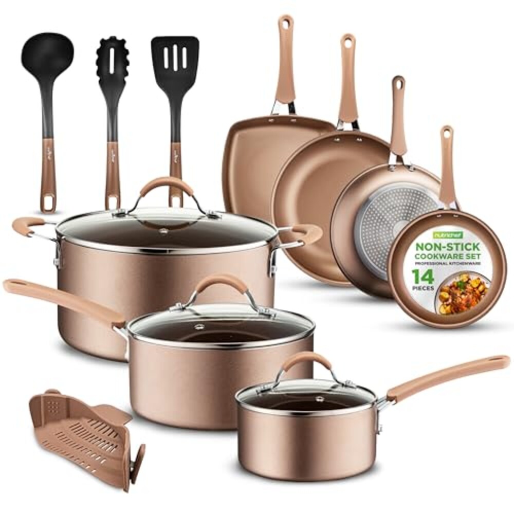 NutriChef 14-Piece Non Stick Kitchen Coo