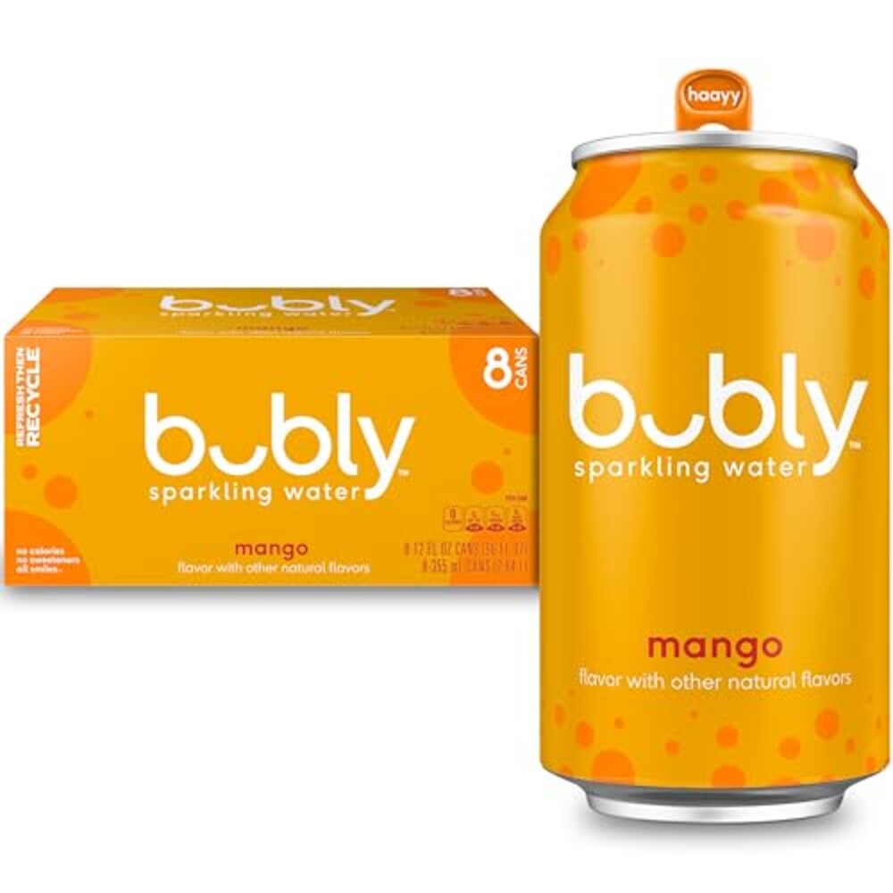 bubly Sparkling Water, Mango, 12 Fl Oz C