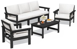 SERWALL HDPE Outdoor Patio Furniture Set