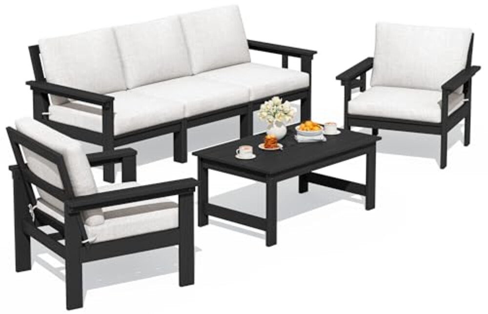 SERWALL HDPE Outdoor Patio Furniture Set