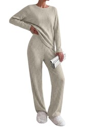 Ekouaer Womens Lounge Sets Long Sleeve C