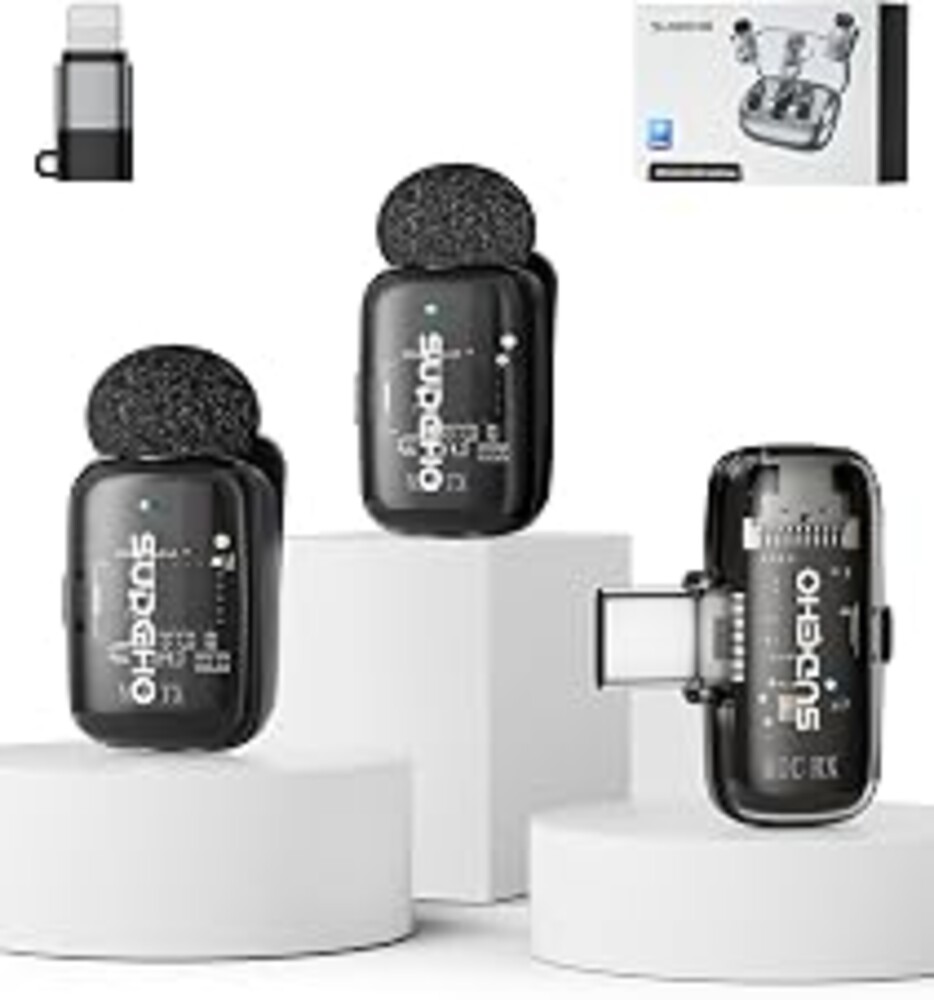Wireless Mini Lavalier Microphones for iPhone iPad Android with Charging Case, USB C Lapel Mic with Noise Reduction & Voice Changer Mode for Video Recording Vlogging YouTube Interview Snake Cable