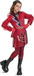 Disguise Girls' Disney Descendants Deluxe Red Costume for Kids, Official Wicked Wonderland Halloween Jumpsuit