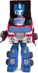 Optimus Prime Costume, Official Converting Transformer Costumes for Boys, Convertible Character Suit